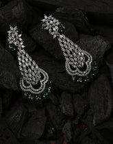 American Diamond Silver Plated Earring